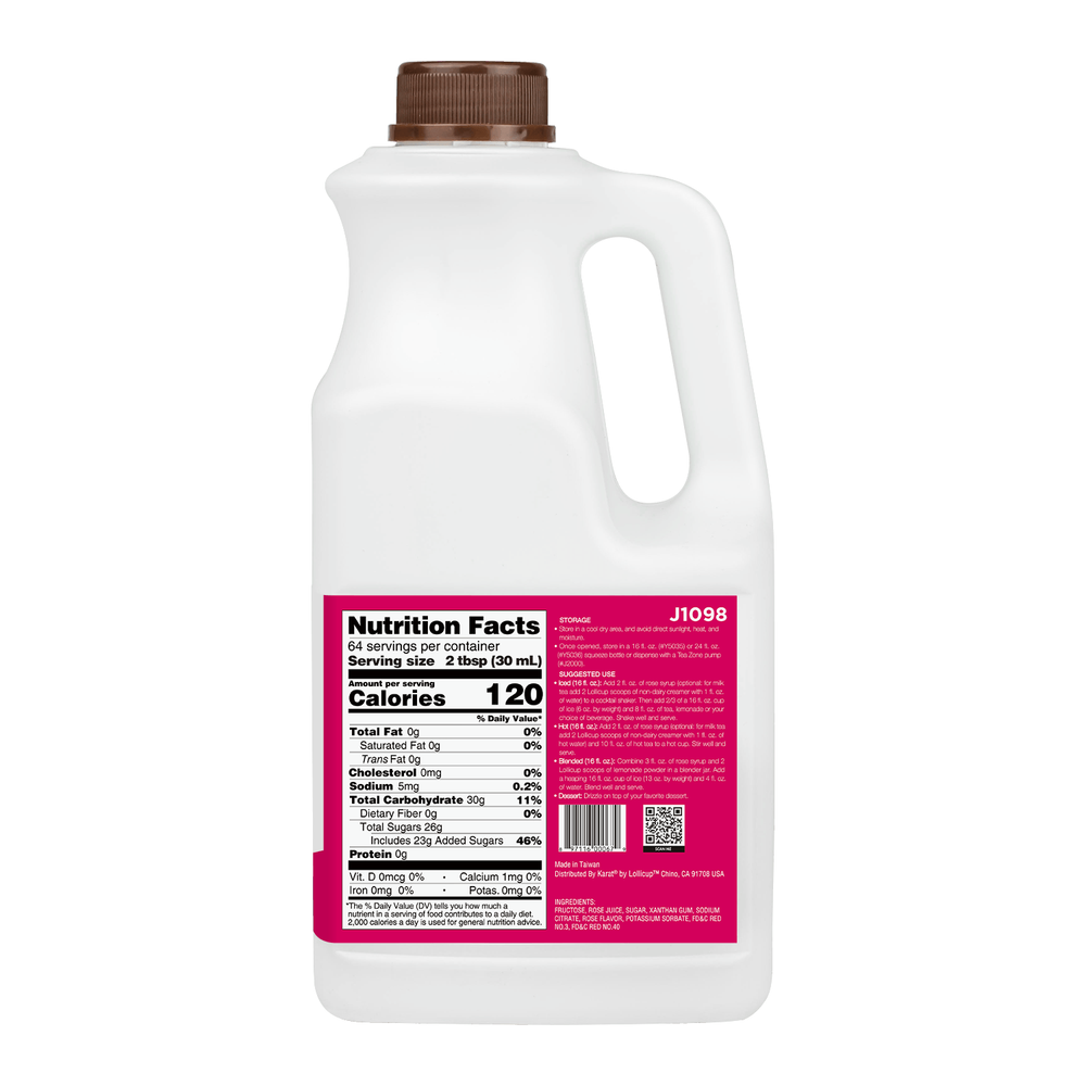 Tea Zone Rose Syrup (64oz), J1098