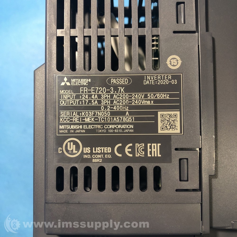 Mitsubishi Electric FR-E720-3.7K Variable Speed/Frequency Drive FNIP