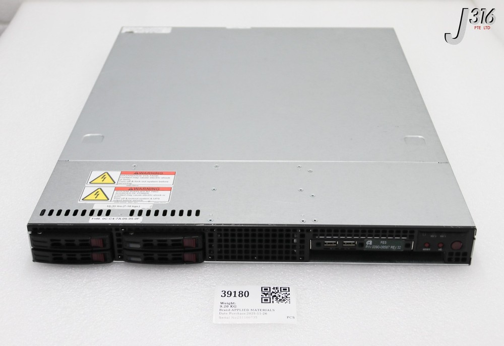 39180 APPLIED MATERIALS FRONT END SERVER, 0190-37253 0090-06587