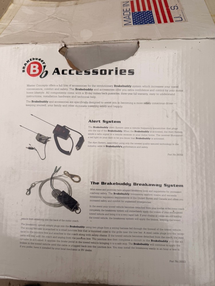 towed vehicle brake system