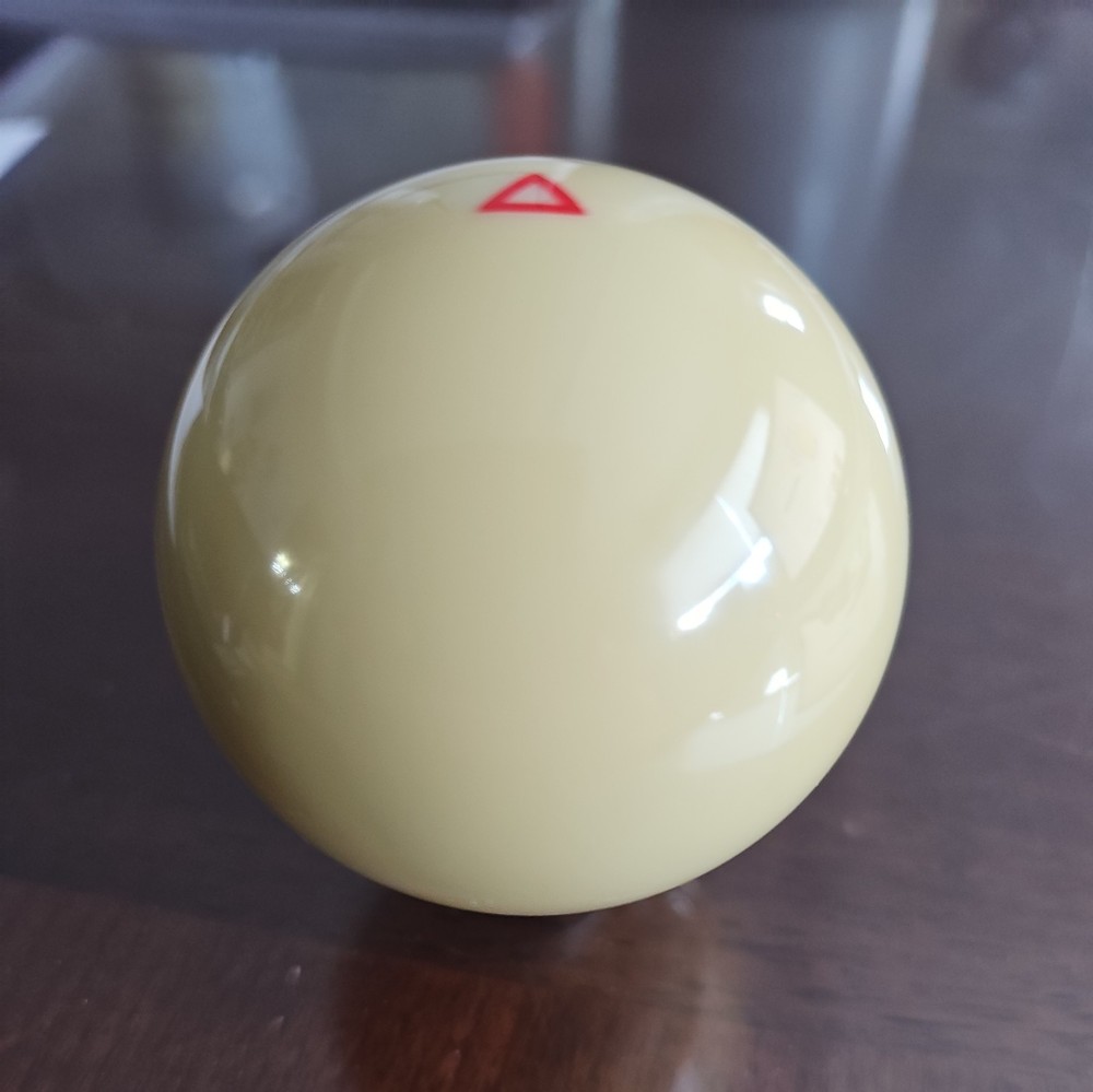 Pool Cue Ball 2" with Red Triangle Snooker