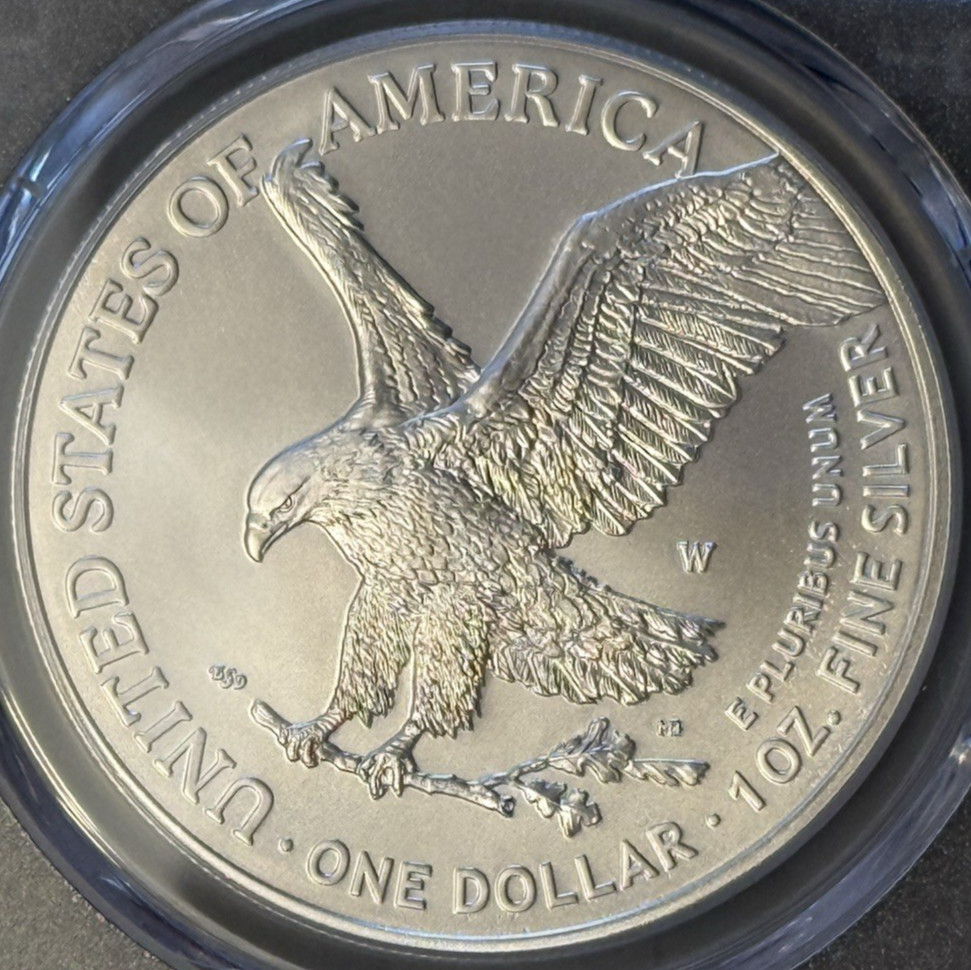2022-W Burnished Silver Eagle PCGS SP69 FIRST STRIKE (Flag Label)
