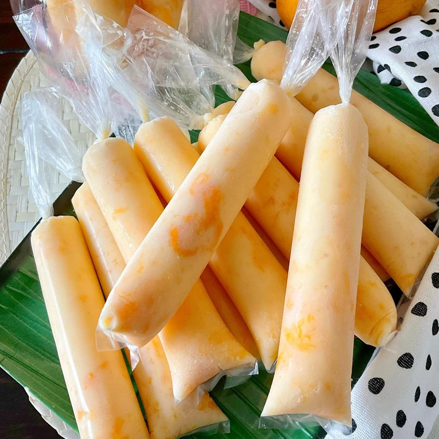 Ice Lolly Bags Disposable, Ice Cream Mold Bags with Silicone Funnel. 3 X 12 Inch