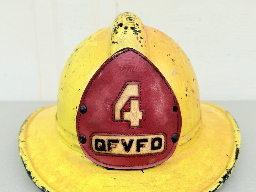 Vintage Fire Helmet Yellow