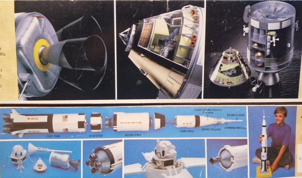 Space : Apollo Saturn V Rocket & Apollo Spacecraft command/service modules kits