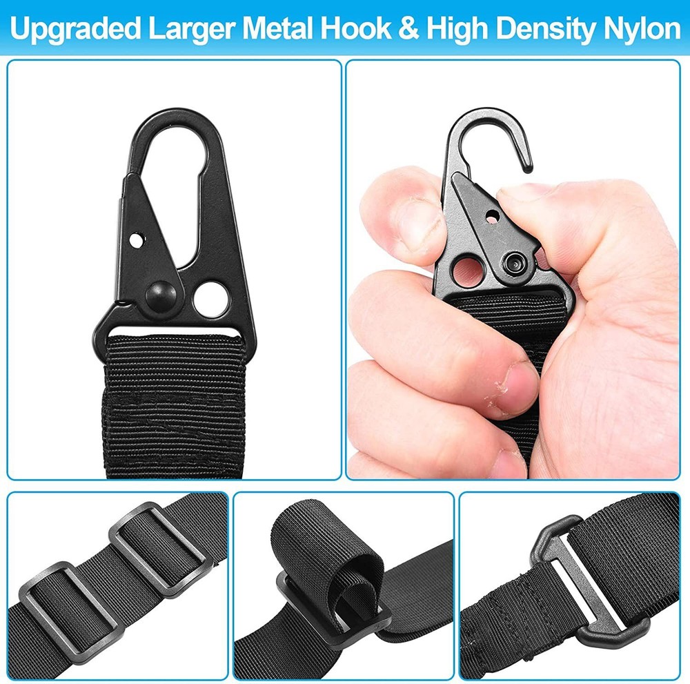 Two Point Sling Strap Rifle Gun Sling + 2pcs Push Button QD Quick Release Mount