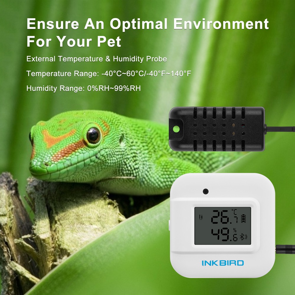 Bluetooth Humidity Temperature Data Logger Record External Humid Sensor Probe CF