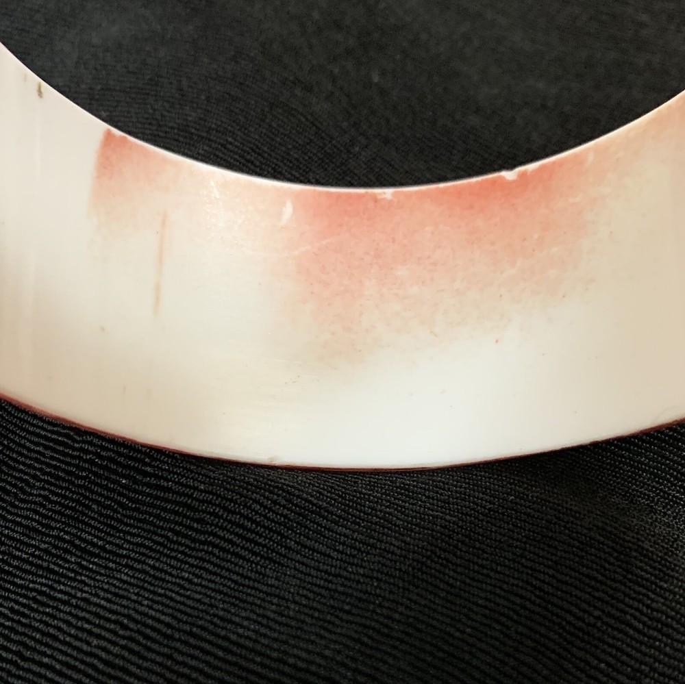 Vtg Liquid Red Lucite Wide Bangle Bracelet 1.25” Width