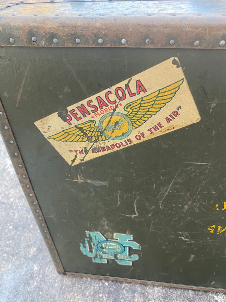 WW2 Avaiators Military Suitcase Markings Named