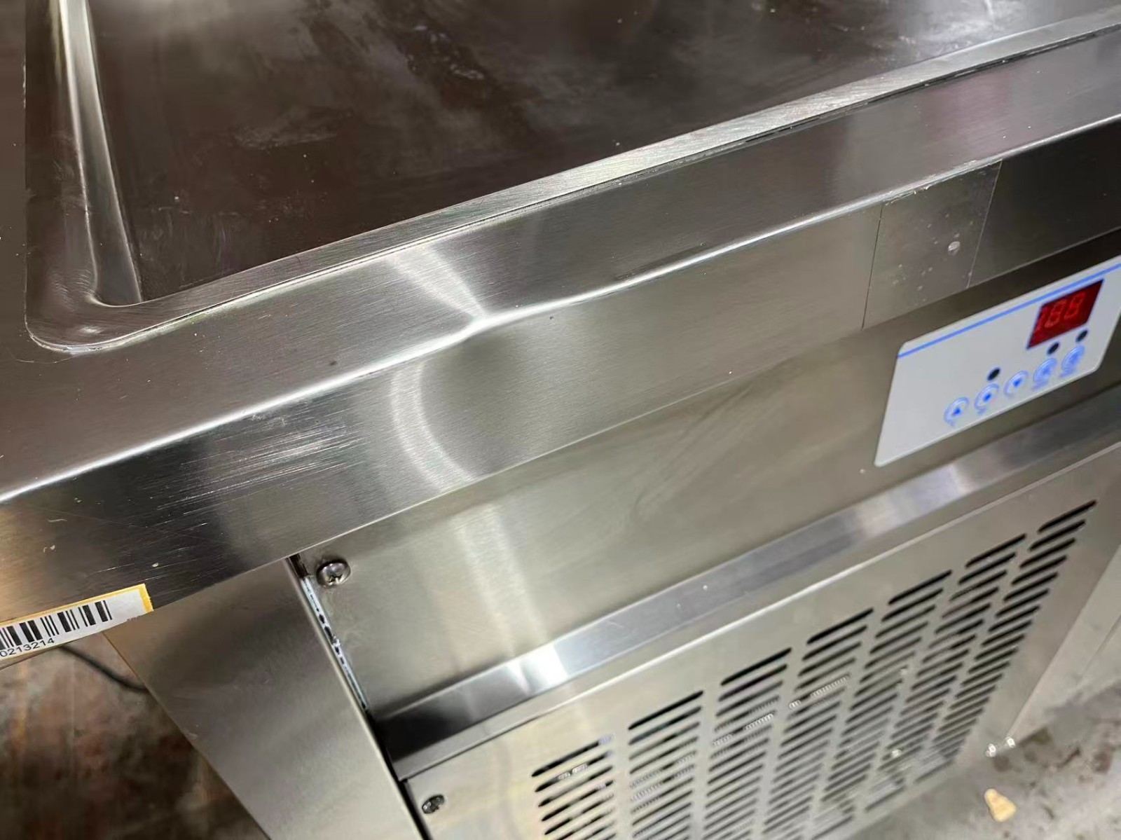 ETL Commercial double square pans roll ice cream machine fried ice cream maker