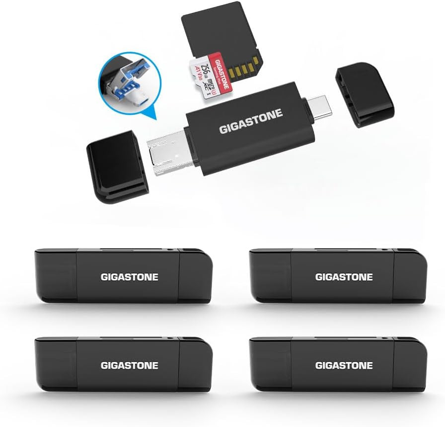 5-Pack USB-A/USB-C SD Card Reader, Dual Slot for SD/Micro SD, Compatible Devices