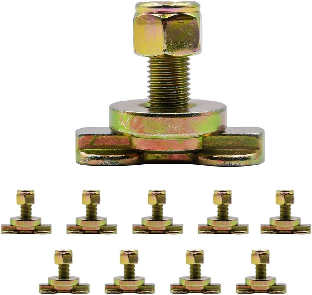 10 PCS Cargo Control L Track Threaded Bolt Double Stud Fitting 5,500 Pounds