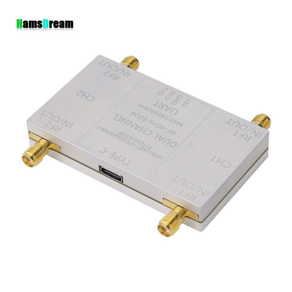 RF-4GHz-60DB Programmable Attenuator RF Attenuator (Main Unit + Cable) for PC