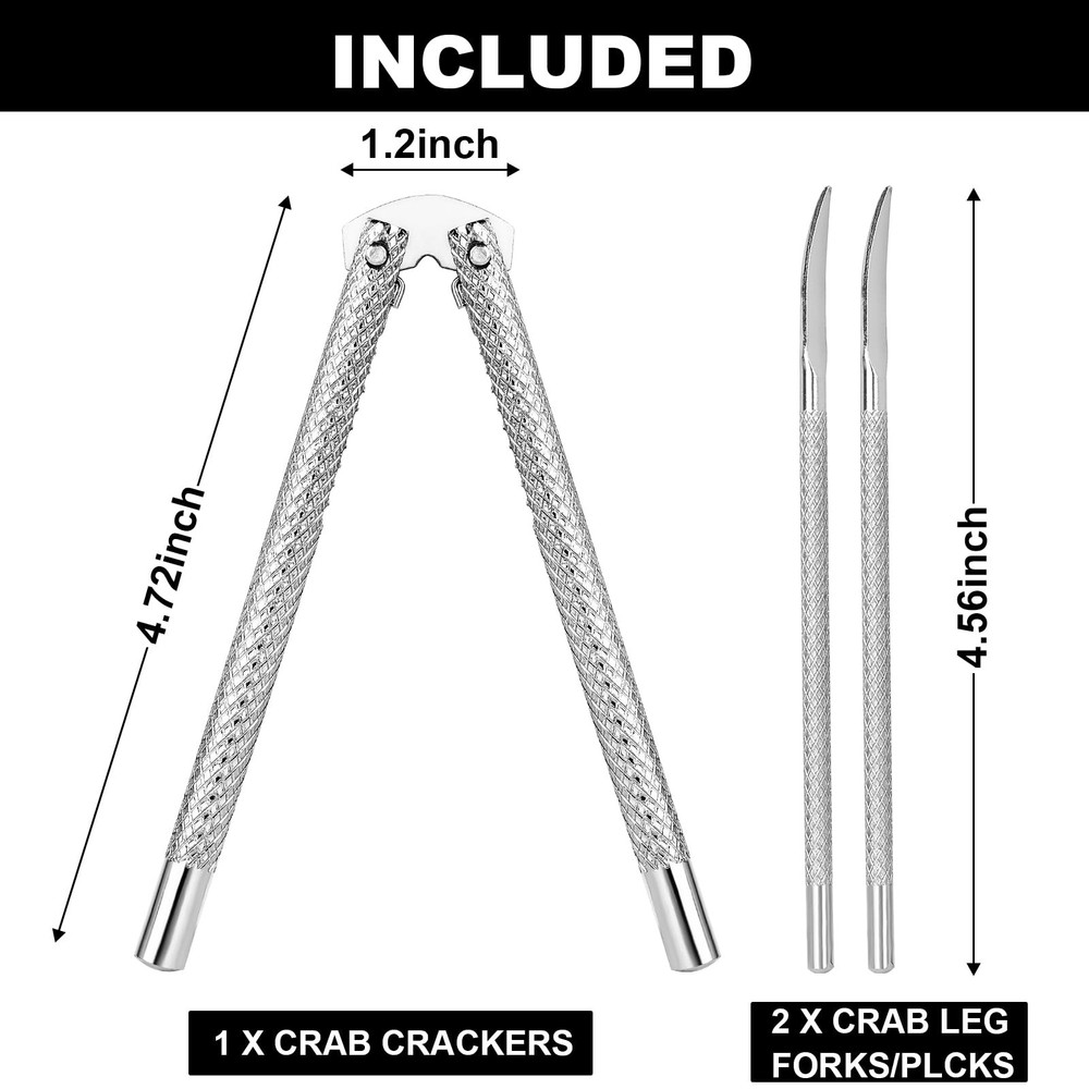 Classic Nutcracker Set Pecan Walnut Nut Cracker Tool Lobster Silver Universal