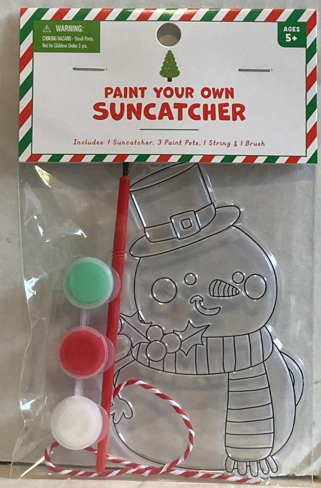 Paint Your Own Suncatcher Snowman