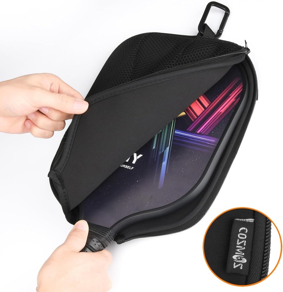 Universal Size Pickleball Racket Cover - 2 Pcs with Convenient Storage Features