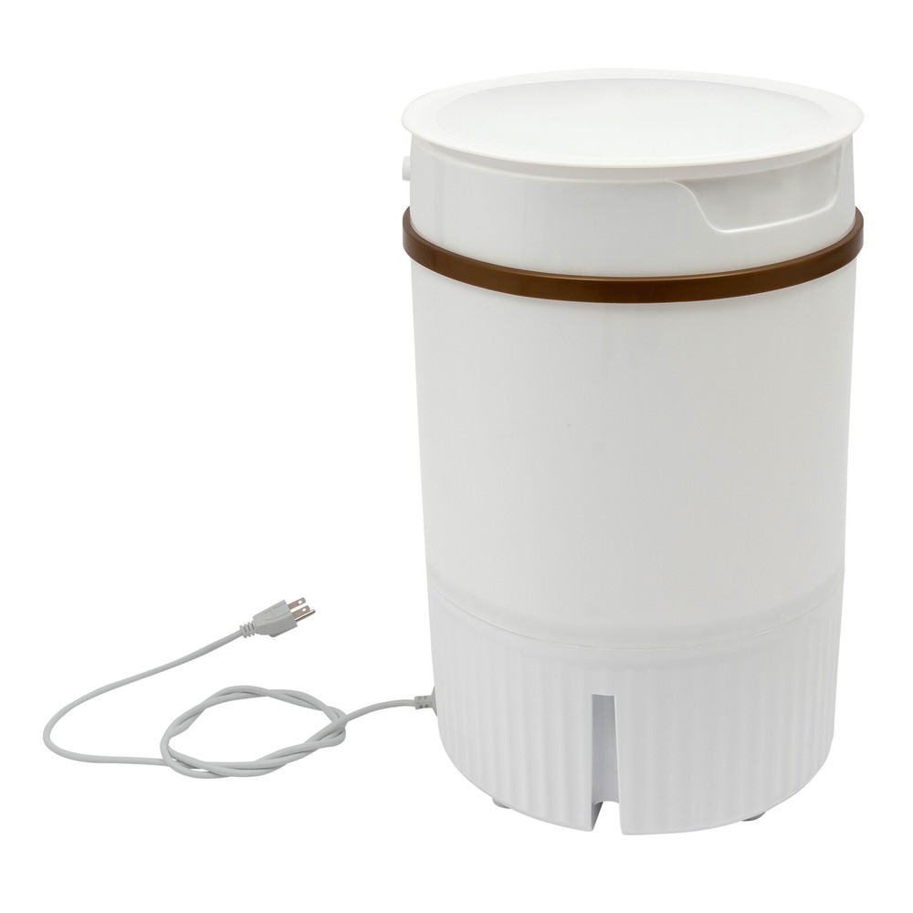 White Portable Mini Washing Machine Washer with Drainage Basket Multi-Functional