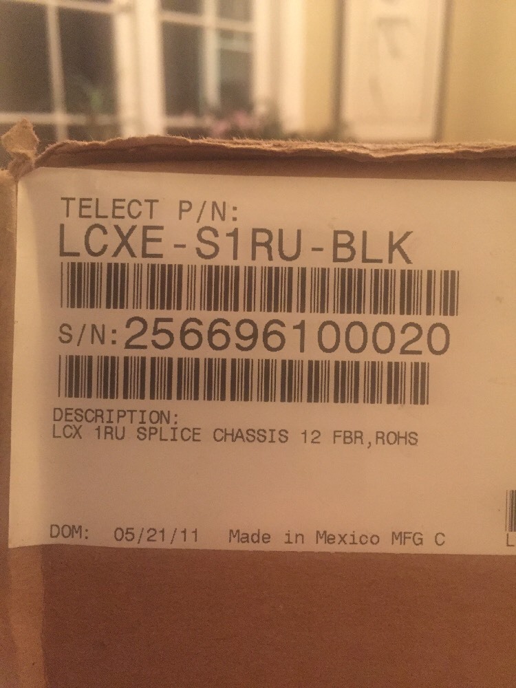 Telect LCXE-S1RU-BLK Fiber Patch Panel