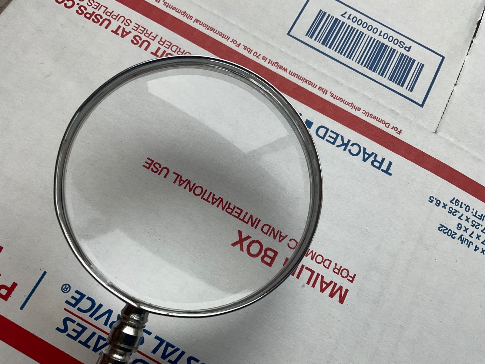 Vintage Magnifying Glass - Glass Lens Metal Frame - Made in Japan