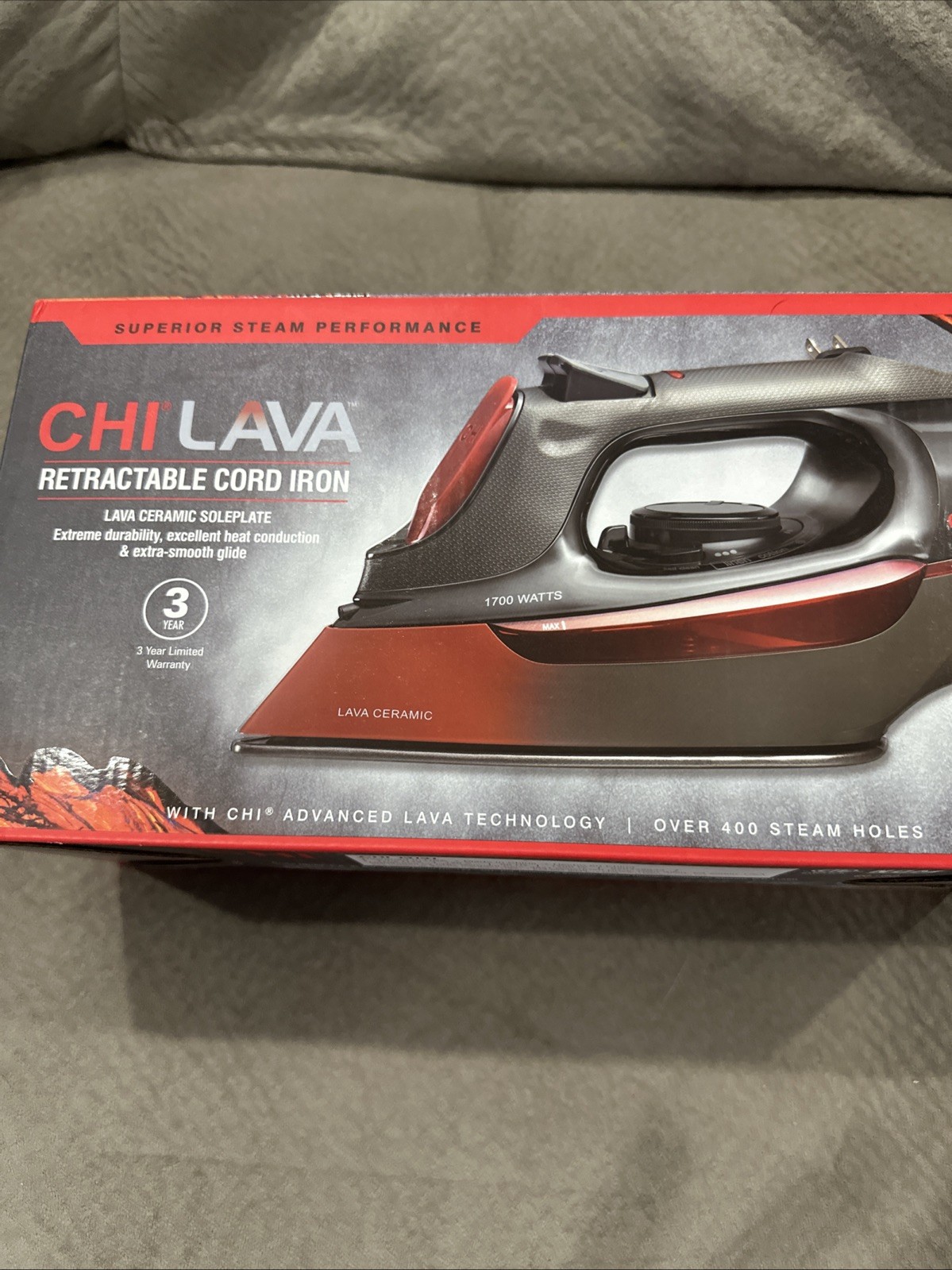 CHI STEAM: CHI LAVA Iron (13131) - Retractable Cord, Ceramic, Steam *NEW*
