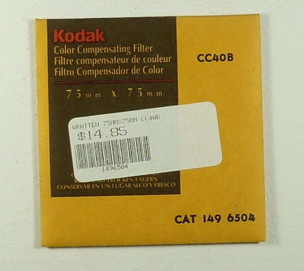 Kodak CC40B Wratten Filter 3 Inch 149-6504