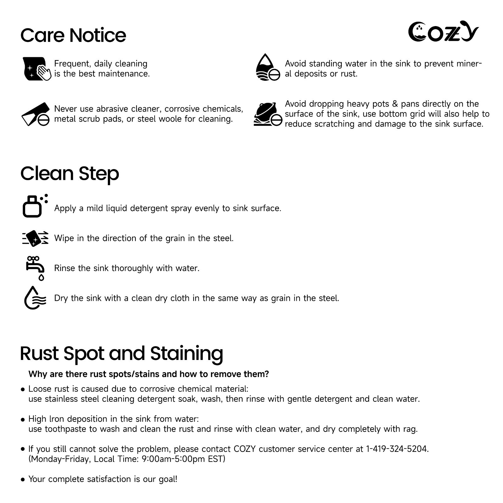 Cozy n Bath 33x22 inch overmount kitchen sink with accessors and drain