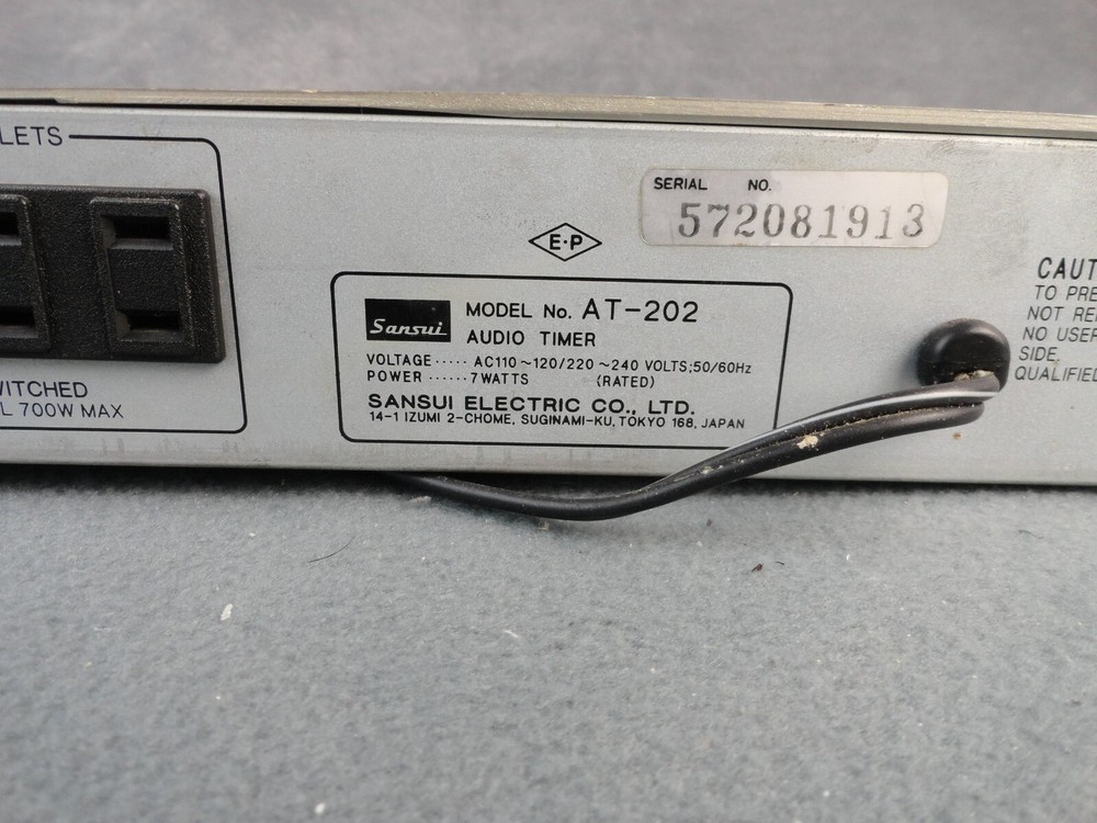 SANSUI AUDIO PROGRAM TIMER MODEL AT-202 Silver