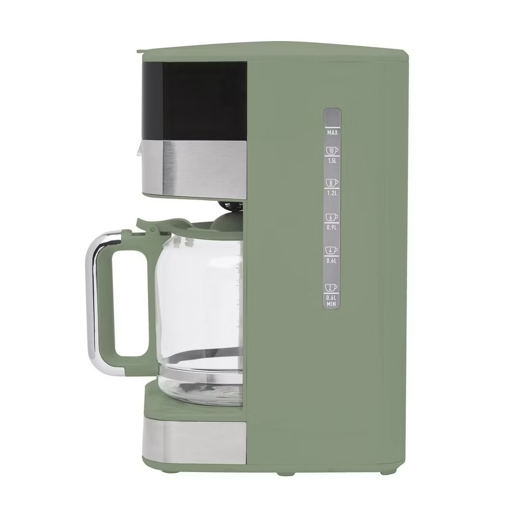 HADEN 12c Quintessential Digital Drip Coffee Maker Cedar and Chrome