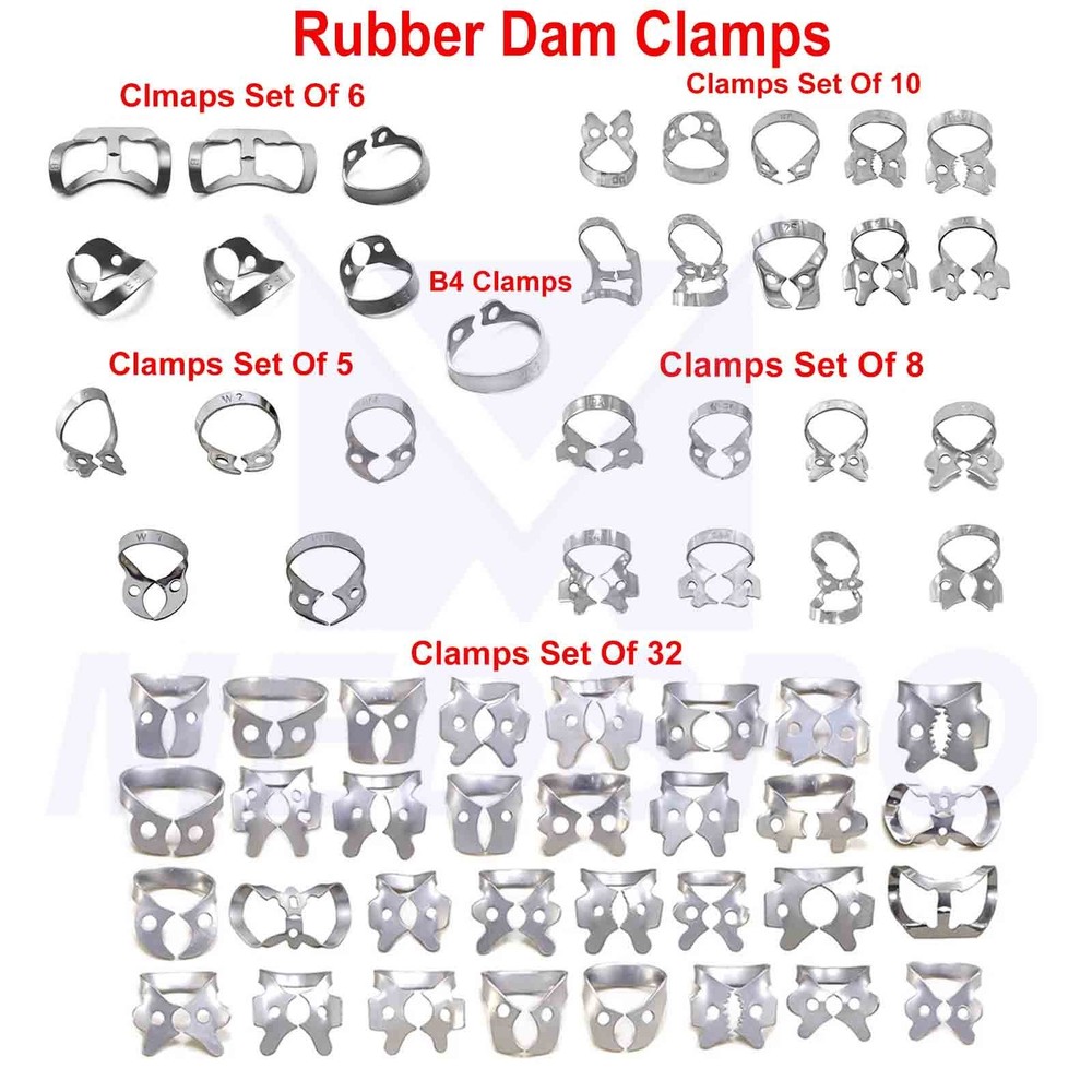 Rubber Dam Clamps Universal Brinker Molar Premolar Bicuspids Tissue Retractor CE