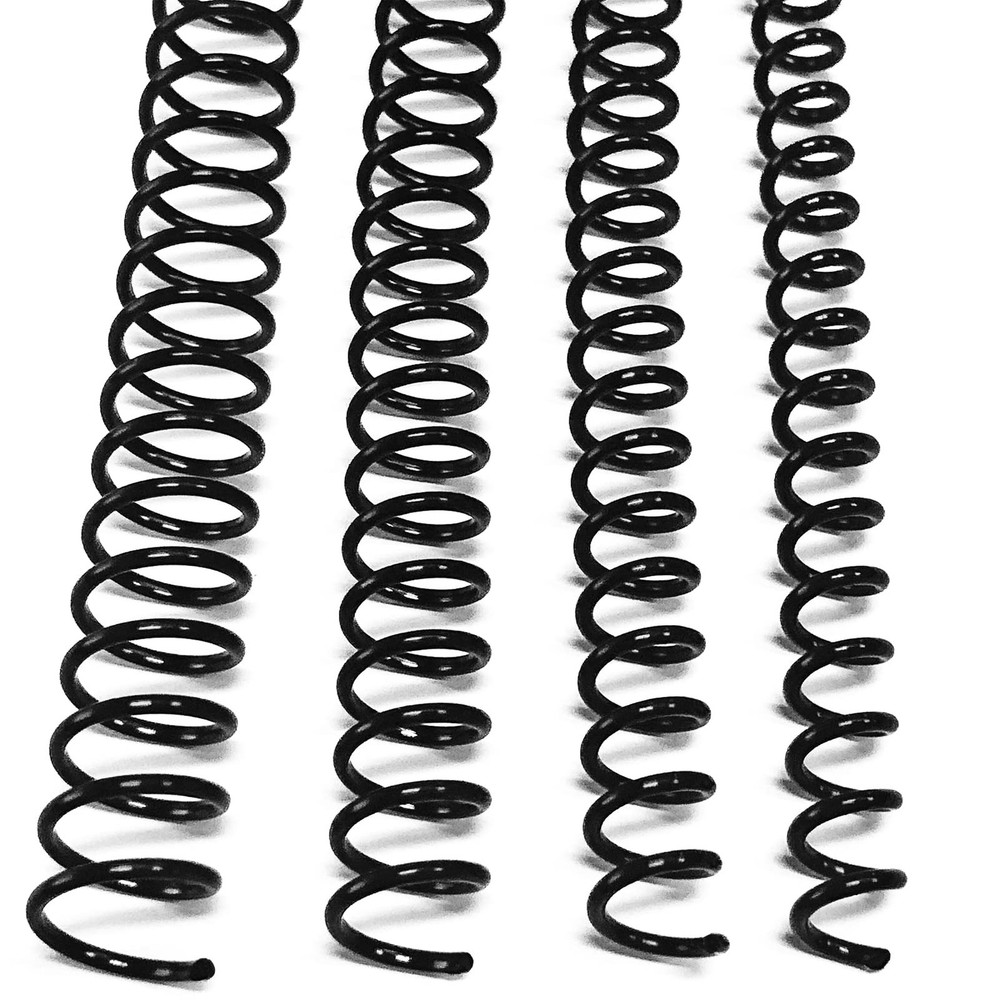 100Pk Plastic Spiral Binding Coils Multisizes 4:1 Pitch Wire Combs Spines Coils