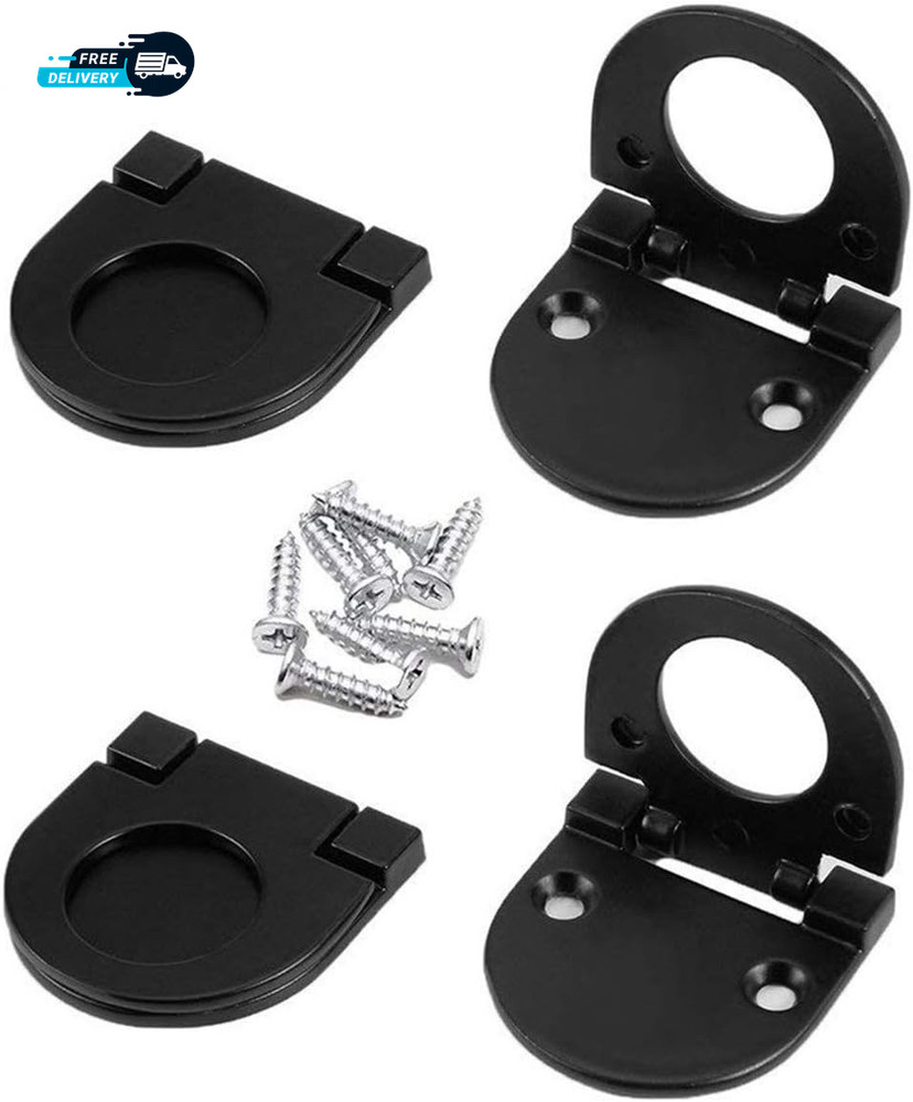 4-Pack Recessed Type Door Drawer Handle Modern Flush Ring Kitchen Dresser