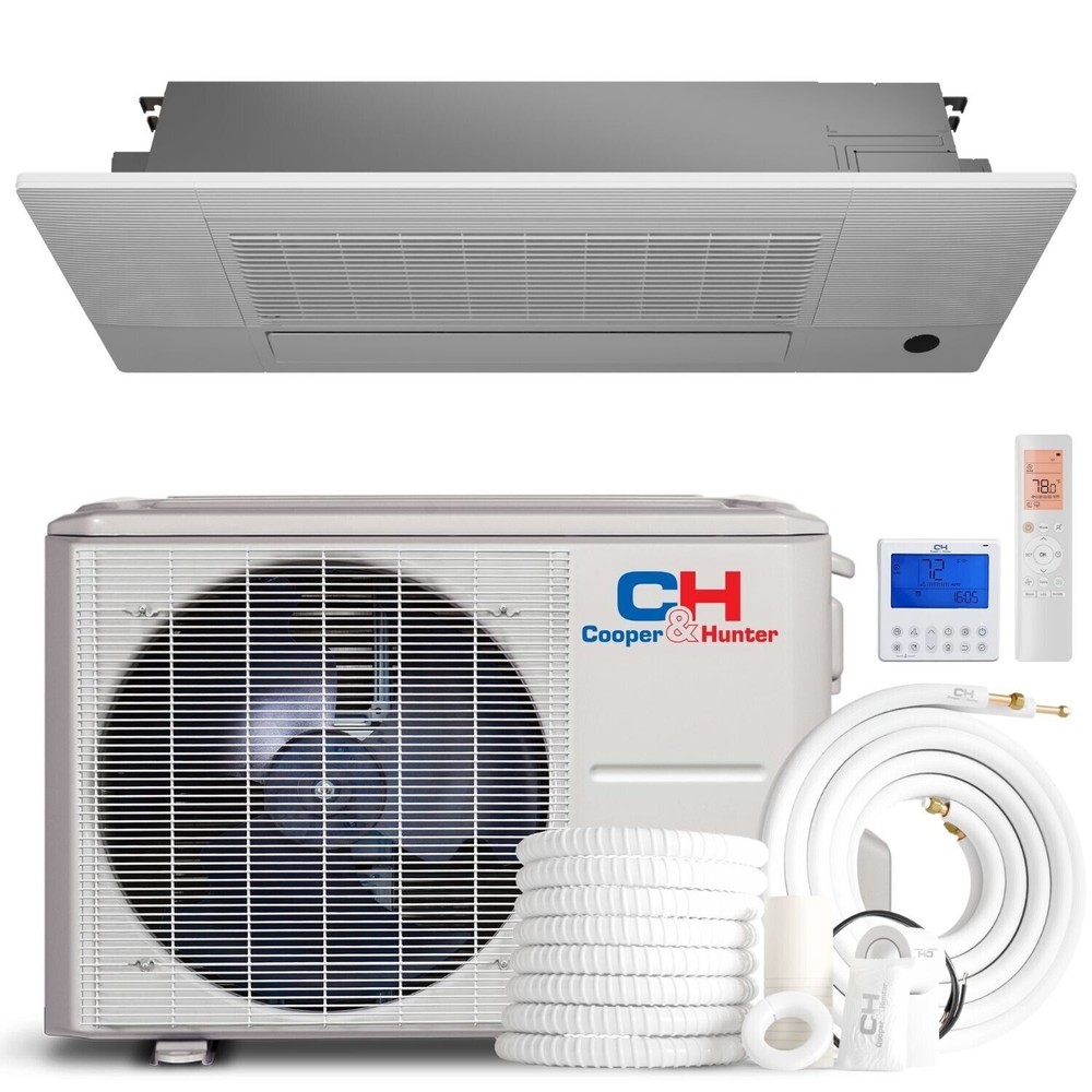 9000 - 18000 BTU 230V One Way Ceiling Cassette Mini Split Air Conditioner