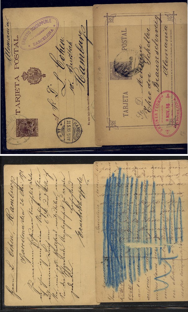 Spain   2  postal   cards        MS0223