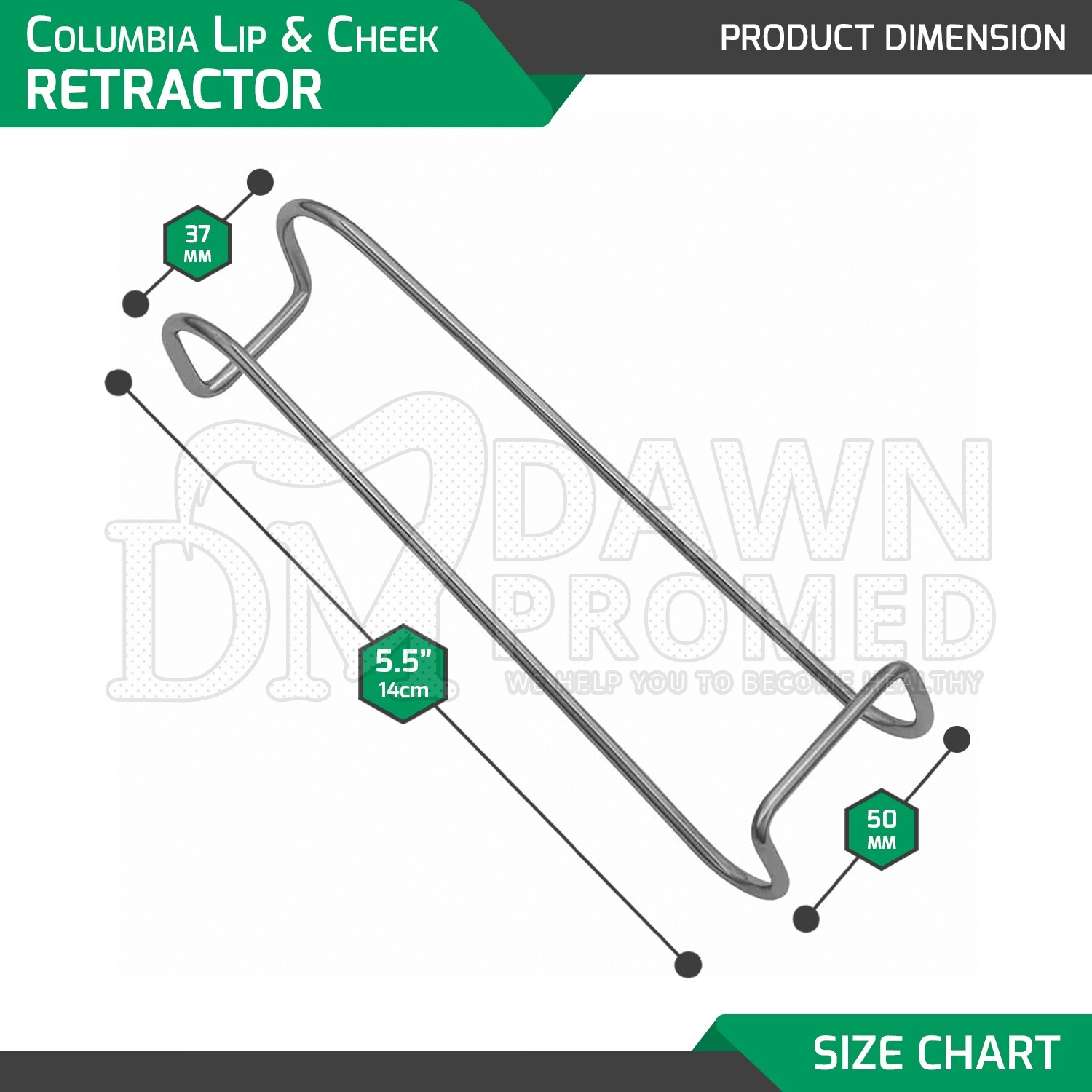 6 Pcs Columbia Lip Cheek Retractor 5.5" Dental Mouth Opener Orthodontic German G