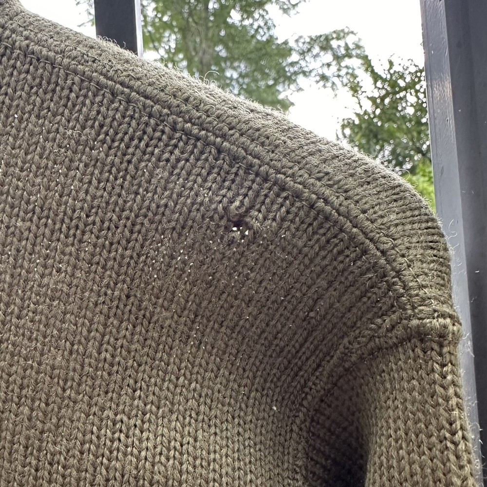 ORIGINAL WWII WW2 US Knit Wool High Neck Winter Sweater - Good Condition