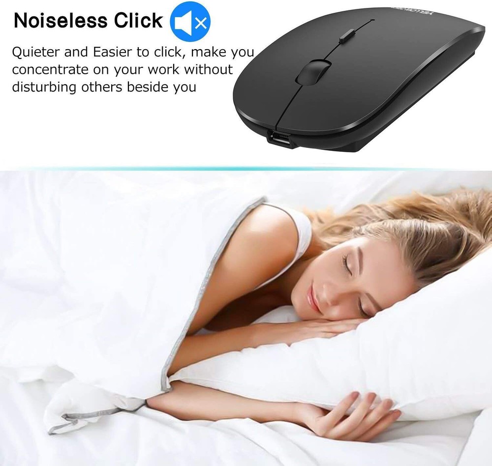 MacBook Mouse,Wireless Mouse Dual Mode 2.4G USB C for Mac and All Type C Devices