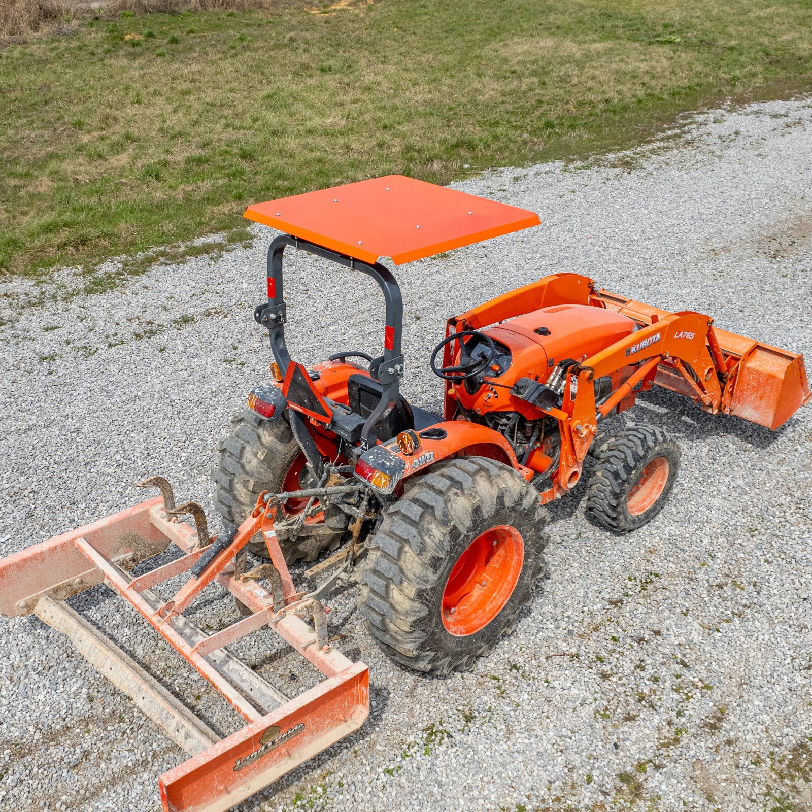 KUBOTA TRACTOR CANOPY-ORANGE