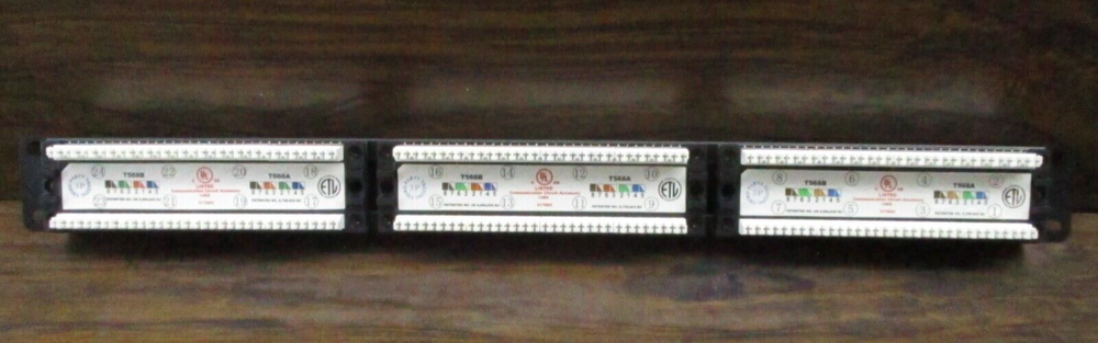 OPEN BOX Navilite Cat.5e Patch Panel 24 Ports Black Unshielded