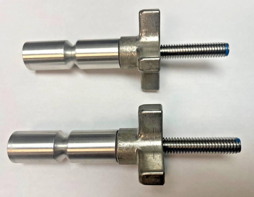 DAVIS 3/4"-Two hole pins- Aluminum- 3/8-16- quick acting knobs