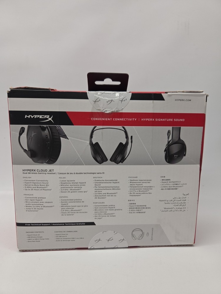 HyperX Cloud Jet Headset Dual Wireless Gaming Bluetooth PC Mac PS4 Mobile