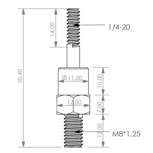 Hand Rivet nut Tool Mandrel (1/4-20)