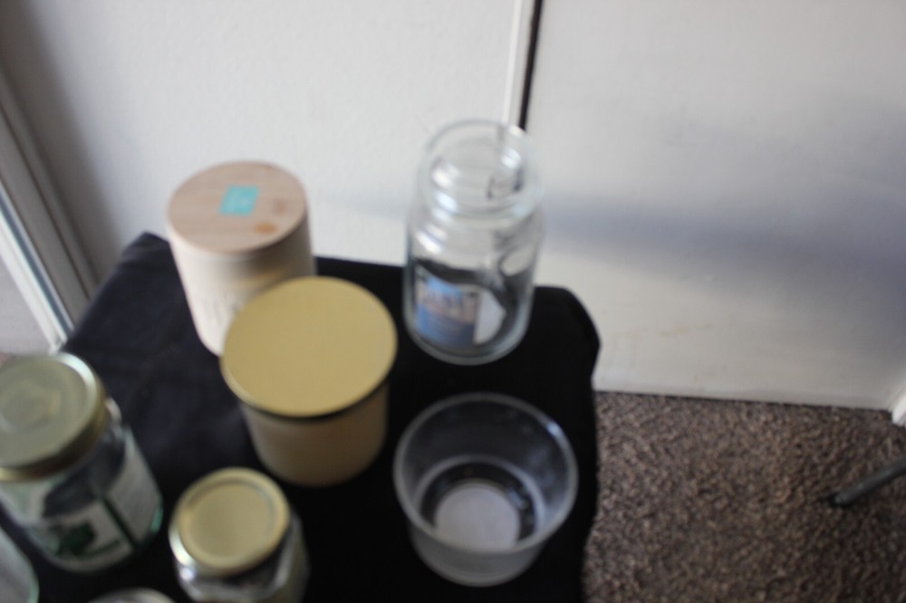 EMPTY CANDLE JARS AND CANNING JARS LOT