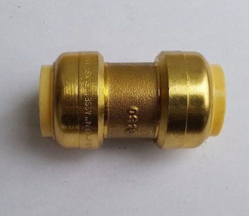 5 Pcs. 3/4" X 3/4" Push Fit Coupling, Lead Free Brass, 27-1-2=5X