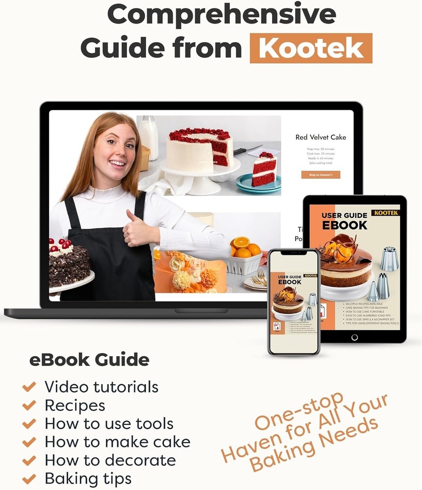 Complete Cake Decorating Set with 11-Inch Turntable and Piping Essentials