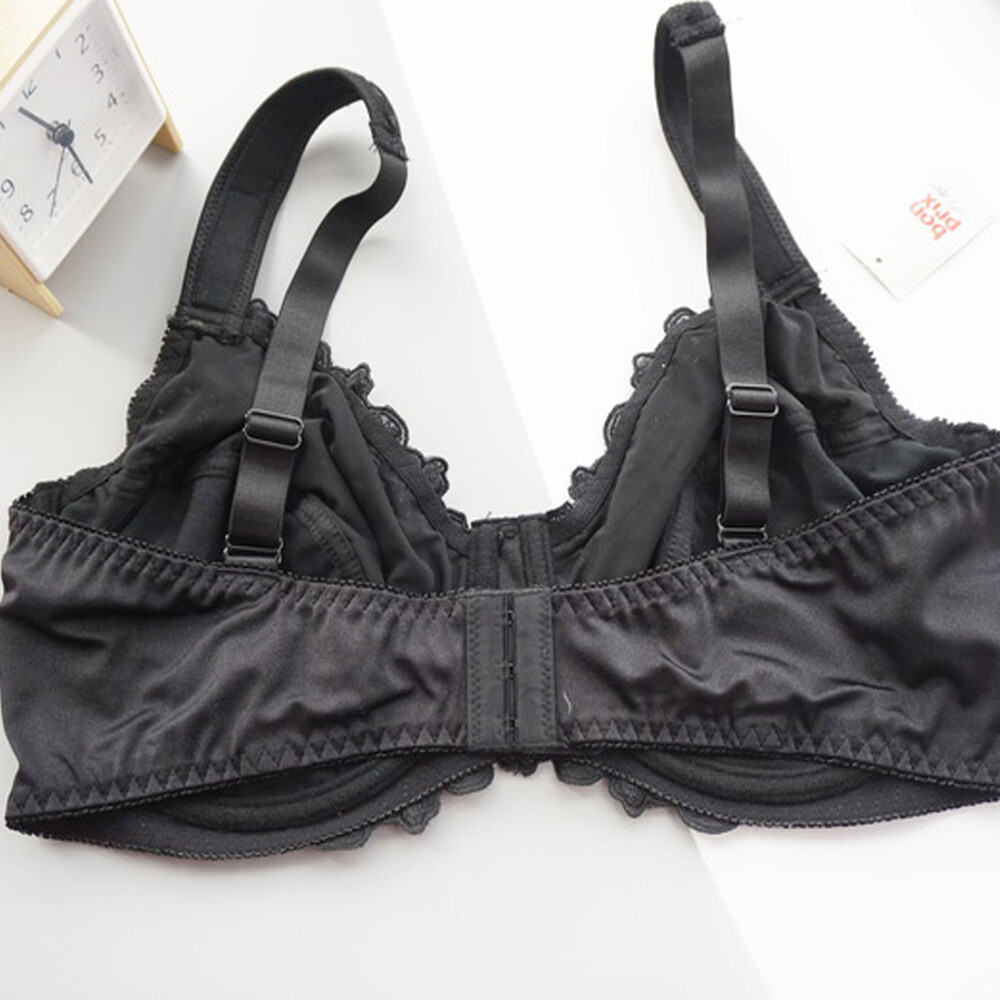 Big Size Womens Full Coverage Non padded Underwire Embroidered Minimizer Bra
