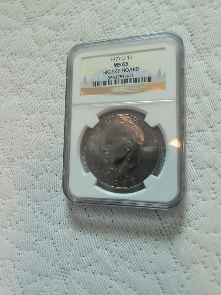 1977 D $1 Eisenhower “ike” Dollar Ngc Ms65