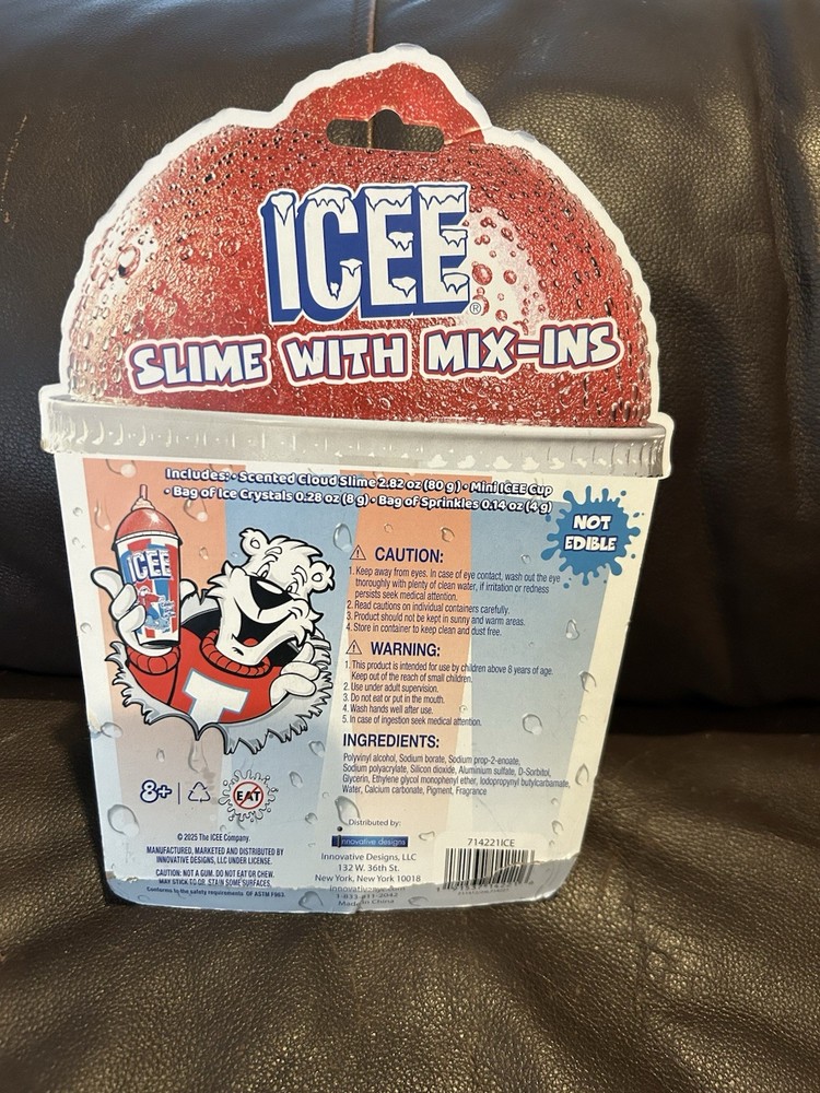Icee Cherry Slime With Mix-Ins NIP