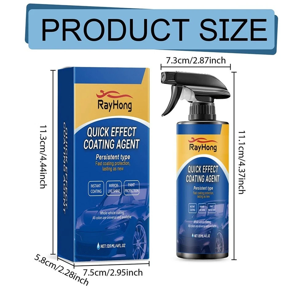 Car Coating Spray,Quick Effect Coating Agent,Car Scratch Wax Polish Spray Liquid