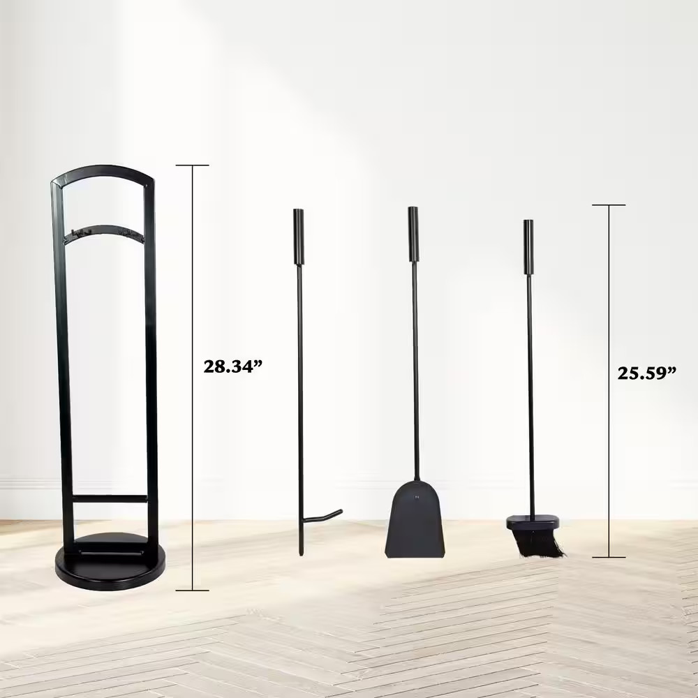 Arched 4-Piece Fireplace Tool Set