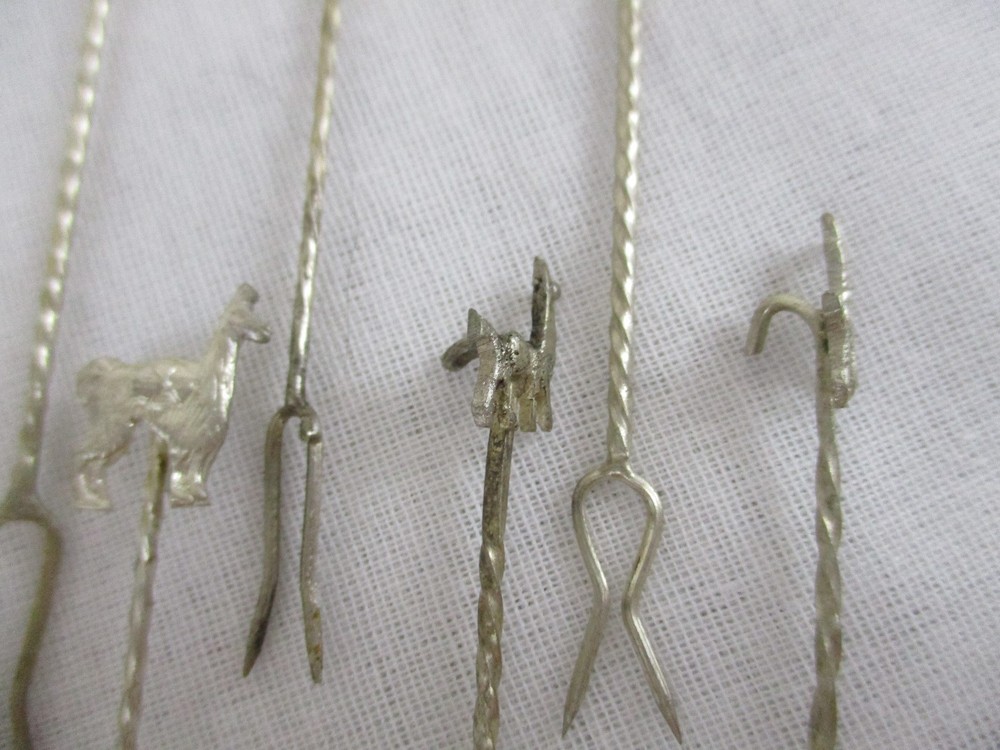 Silver Llam Forks Olive dinner party set 6 Appetizer
